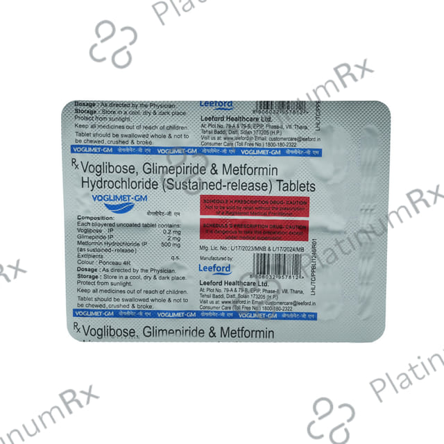 Voglimera GM 2mg/500mg/0.3mg Tablet