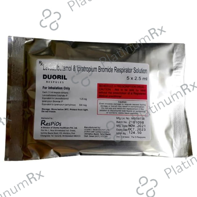 Duoril 1.25/500mcg Respules 5X2.5ml