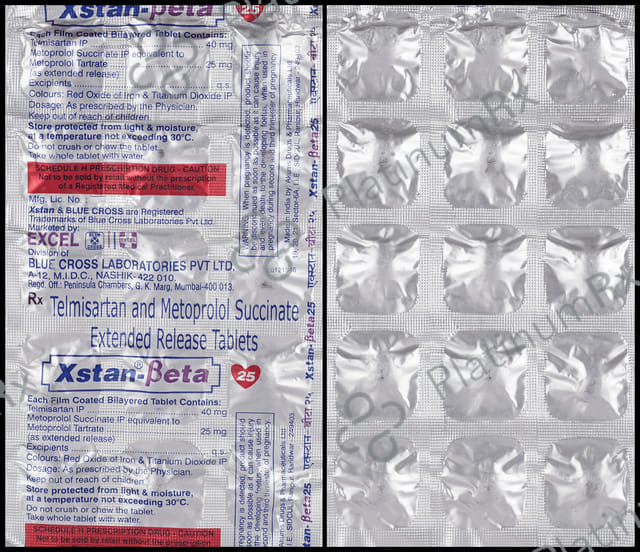 Xstan Beta 40mg/25mg Tablet ER