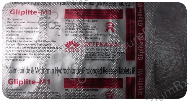 Gliplite M 1mg/500mg Tablet PR