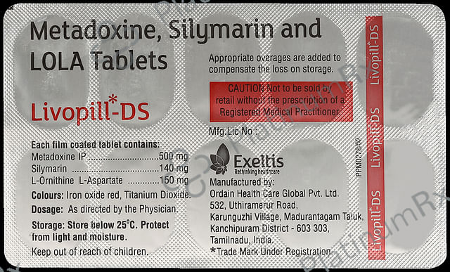 Livopill DS 150/500/140mg Tablet 10s