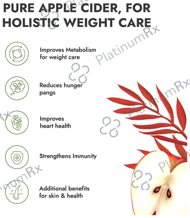 Kapiva Weight Wise Foods Himalayan Apple Cider Vinegar ACV for Hunger Pangs & Weight Management