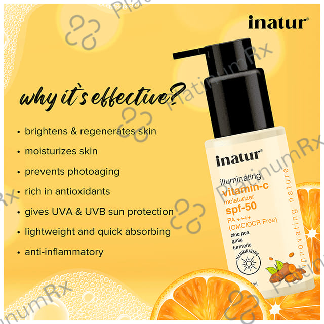 Inatur Vitamin C Moisturizer SPF 50 Cream 500gm