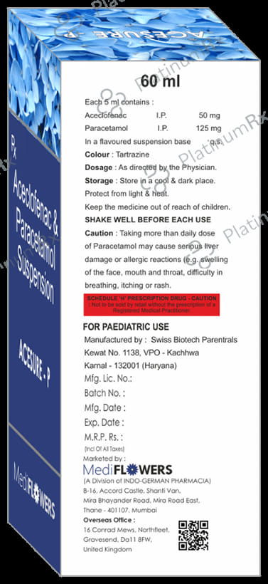Acesure P 50/125mg Oral Suspension 60ml