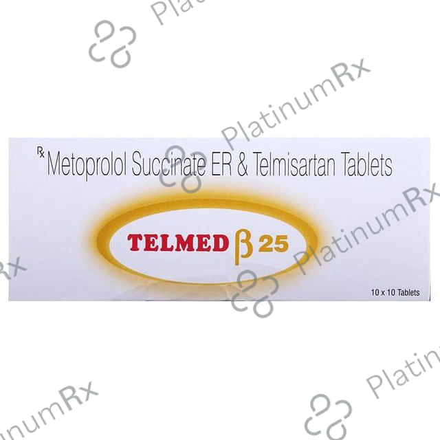 Telmed Beta 25 ER 23.75/40mg Tablet 10s