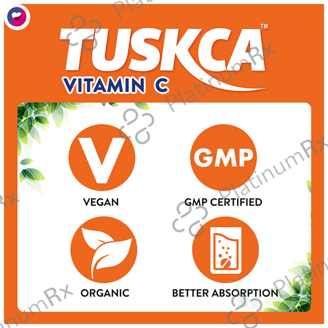Tuskca Vitamin C + Zinc Effervescent Tablet Orange