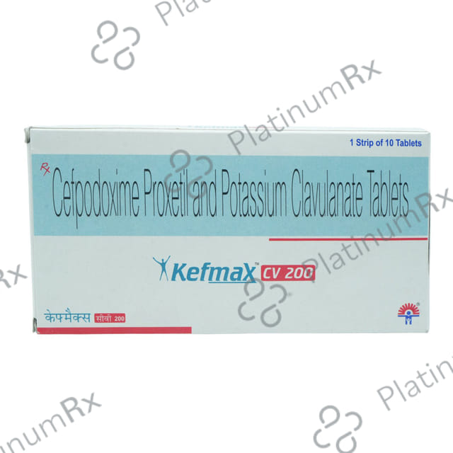 Kefmax CV 200 mg/125 mg Tablet