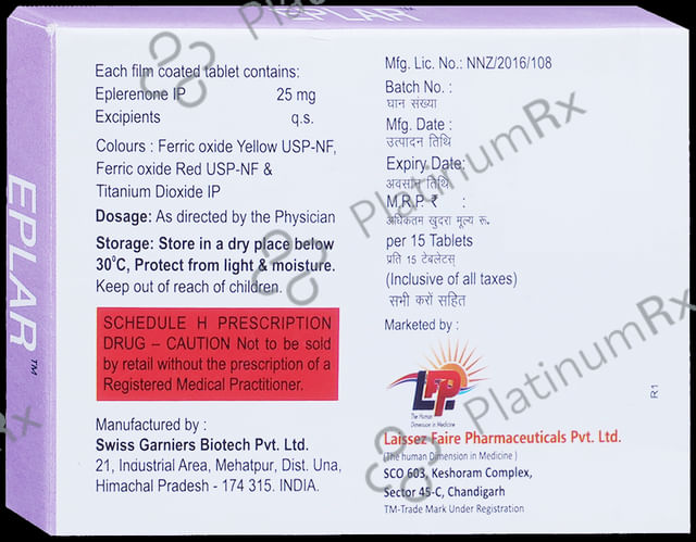 Eplar 25mg Tablet