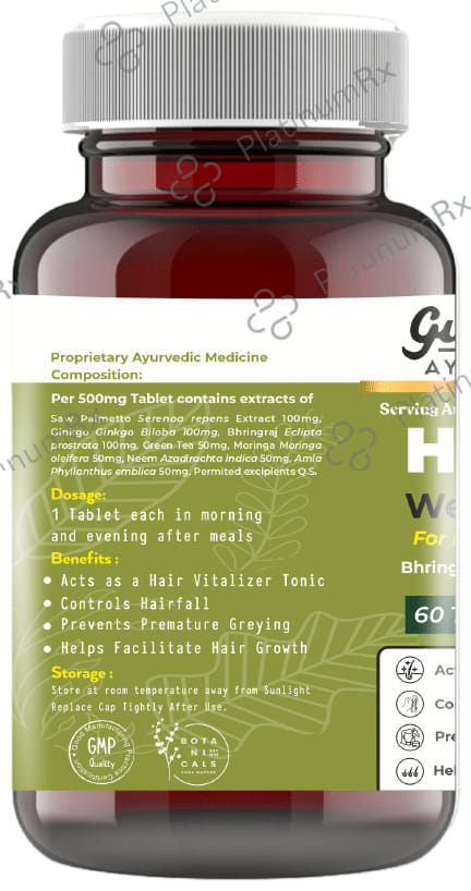 Guapha Ayurveda Hair Wellness Tablet