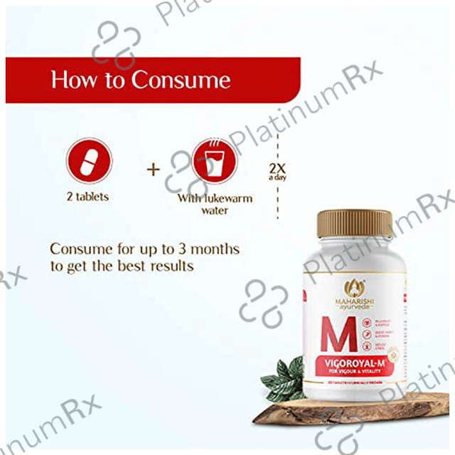 Maharishi Ayurveda Vigoroyal-M Tablet - For Vigour & Vitality 60 tablets