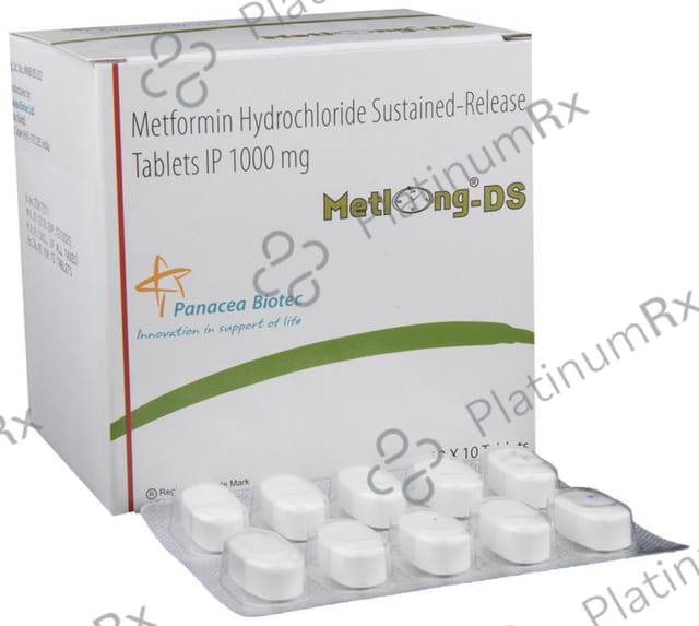 Metlong DS SR 1000mg Tablet 10s
