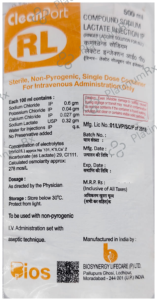 Biosynergy RL Injection
