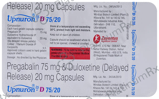 Upnuron D 75/20mg Capsule 10s