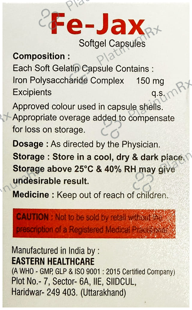 Fe Jax 150mg Capsule 10s