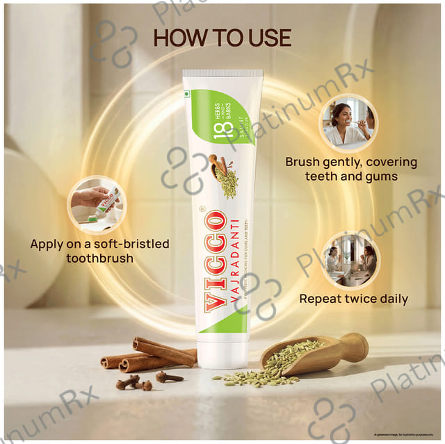 Vicco Vajradanti Ayurvedic Medicine for Healthy Gums and Teeth - Saunf 80 gm
