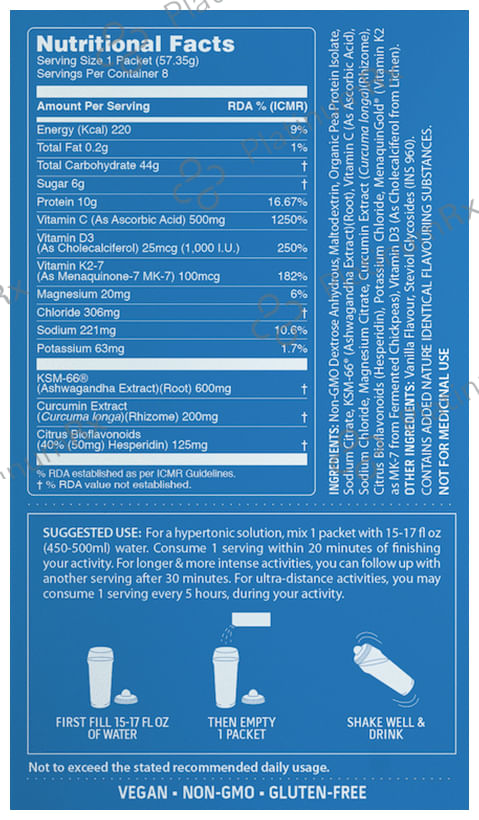 Unived Elite Recovery Mix Sachet (57.35gm Each) Creamy Vanilla
