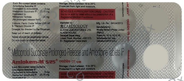 Amlokem M 5mg/25mg Tablet