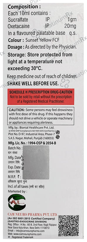Sucam O 20/1000mg Mango Oral Suspension 200ml