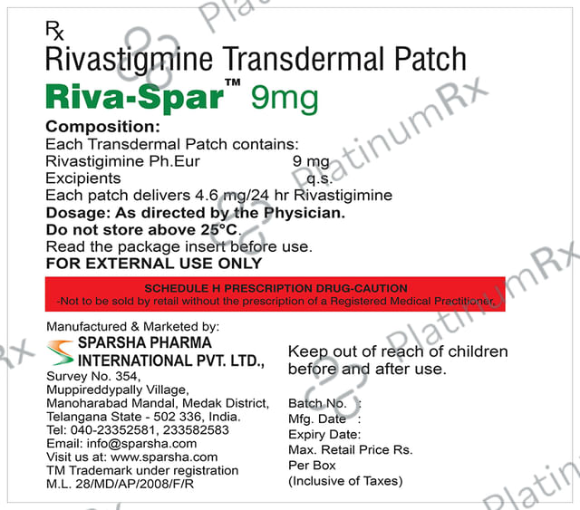 Rivaspar 9mg Patch