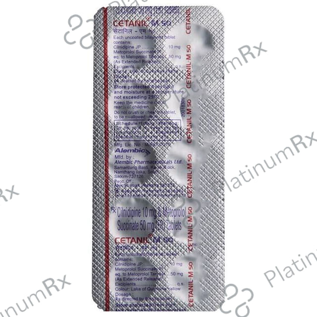 Cetanil M 10/50mg Tablet ER 10s