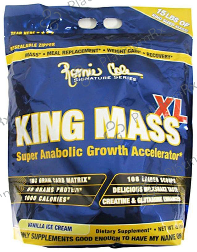 Ronnie Coleman King Mass XL - For Muscle Recovery & Immunity - Flavour Vanilla Icecream 15 lb
