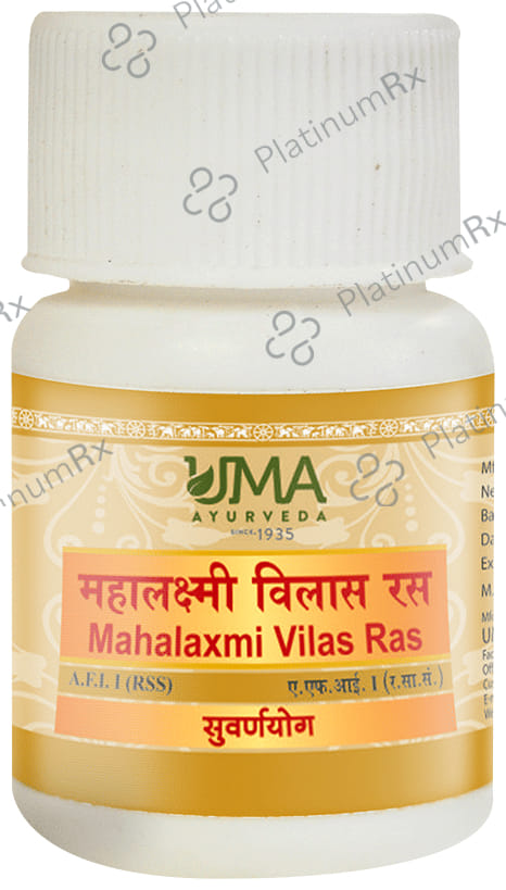 Uma Ayurveda Mahalaxmi Vilas Ras Tablet (with Gold)