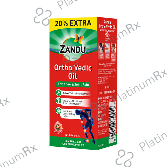 Zandu Ortho Vedic Knee & Joint Pain Oil 60ml