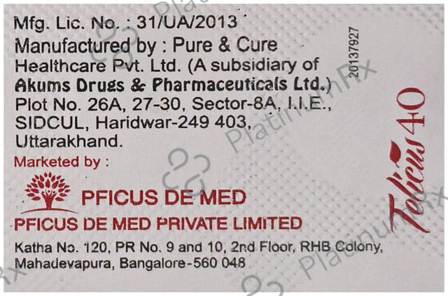 Telicus 40mg Tablet 15s