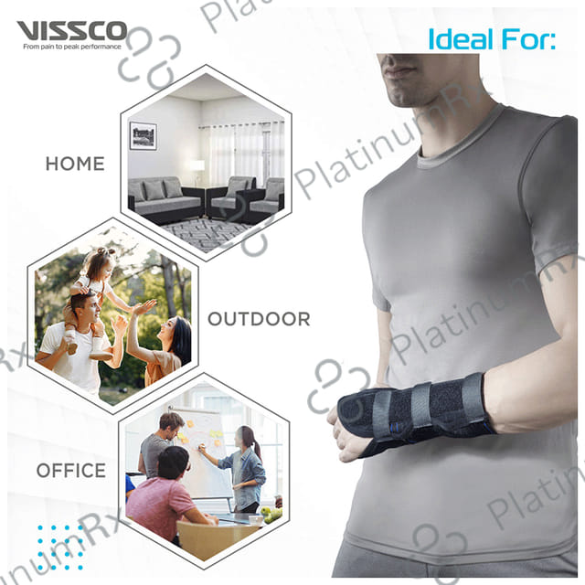 Vissco Core 0602 Elastic Wrist Splint (Short) Black Universal