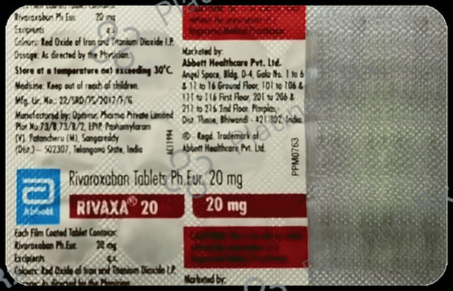 Rivaxa 20mg Tablet 15s