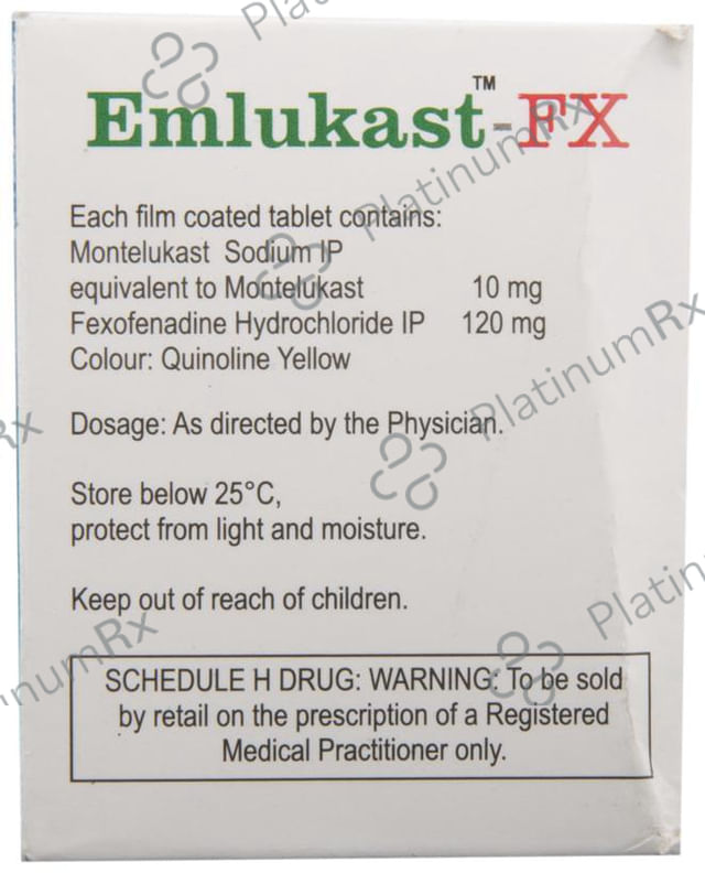 Emlukast FX 120/10mg Tablet 10s