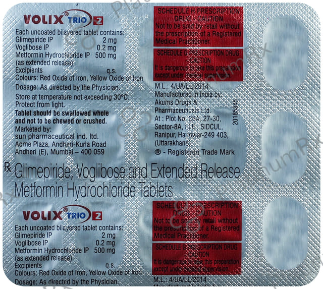 Volix Trio 2/500/0.2mg Tablet ER 15s
