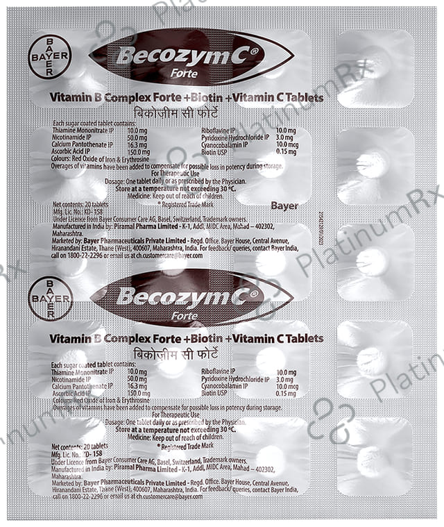 Becozym C Forte Tablet 20s