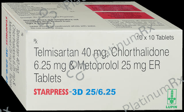 Starpress 3D 6.25/25/40mg Tablet 10s