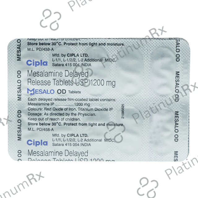 Mesalo OD 1200mg Tablet DR 10s