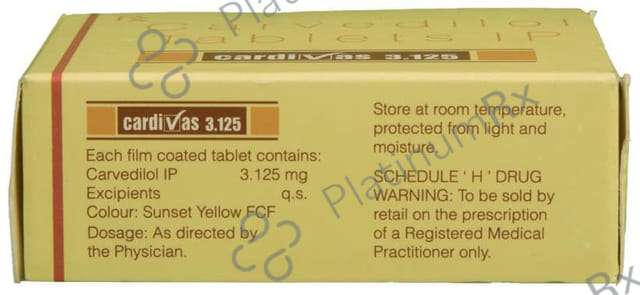 Cardivas 3.125mg Tablet 10s