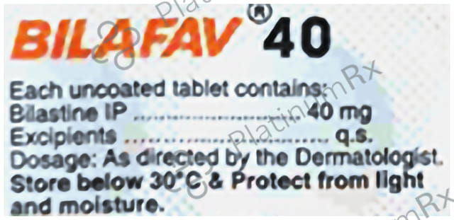 Bilafav 40mg Tablet 10s