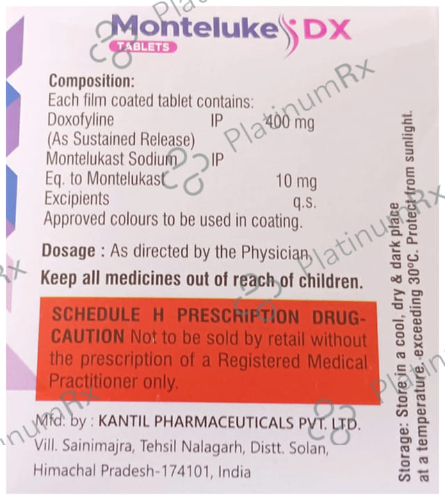 Monteluke DX 400/10mg Tablet 10s
