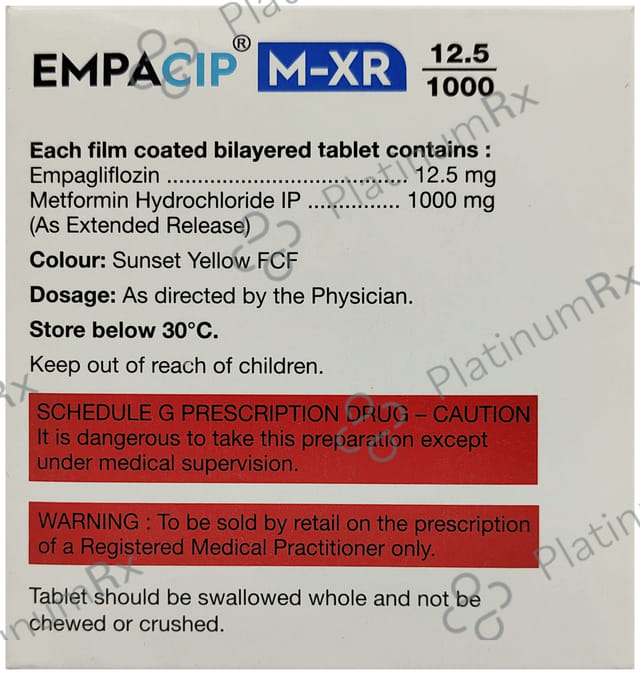 Empacip M XR 12.5/1000mg Tablet 10s