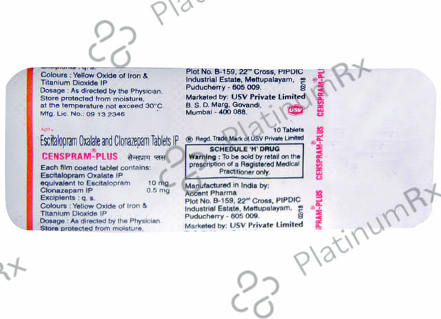 Censpram Plus 0.5/10mg Tablet 10s