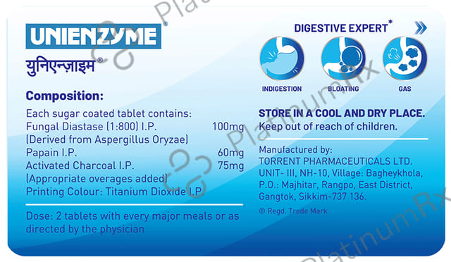 Unienzyme 75/100/60mg Tablet 15s