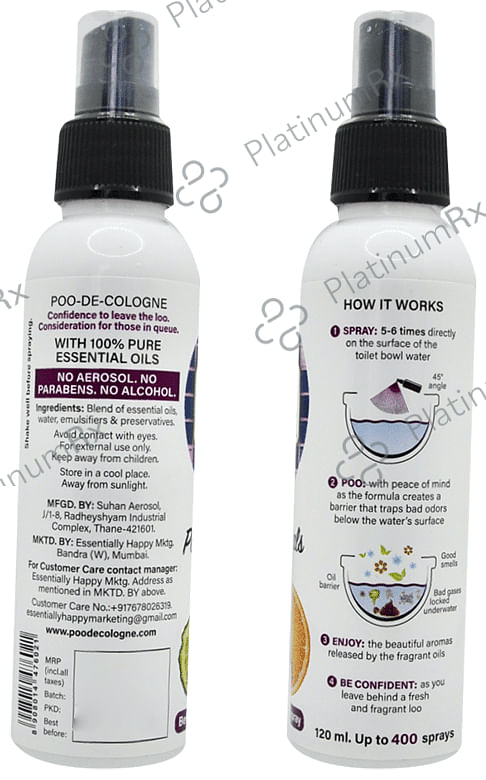 Poo De Cologne Poop Essential Toilet Spray