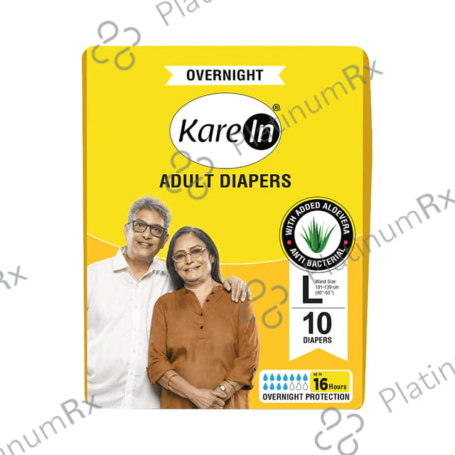 Kare In Overnight Adult Diaper Large 10s