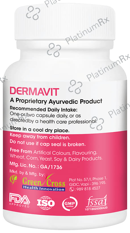 Vitagreen Dermavit 500mg Capsule