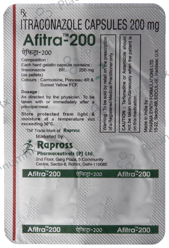 Afitra 200mg Capsule 4s