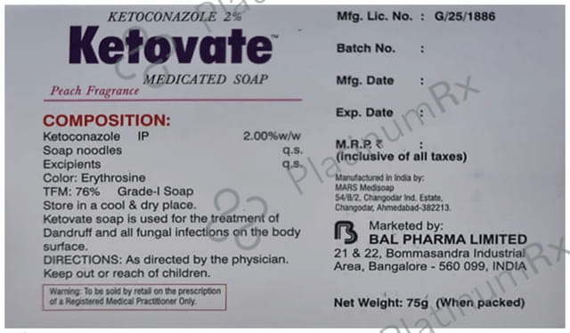Ketovate Soap 75gm
