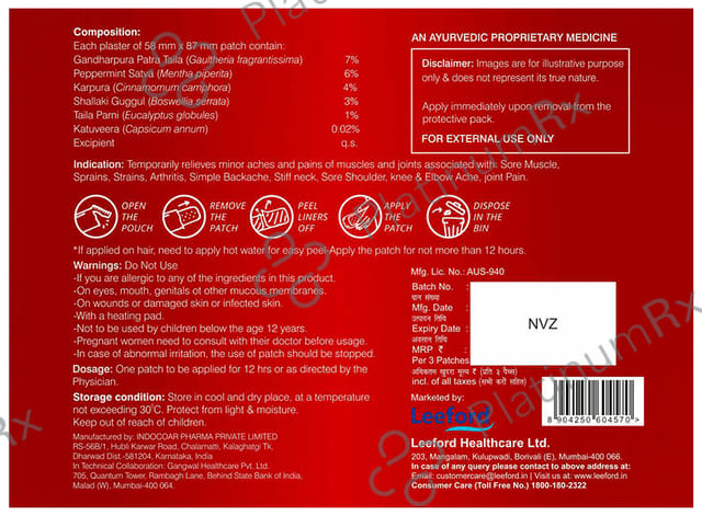 Leeford Quick Relief Topical Patch