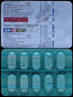 SN 15 Forte 100/325/15mg Tablet 10s