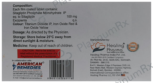 Sitasmart 100mg Tablet 10s