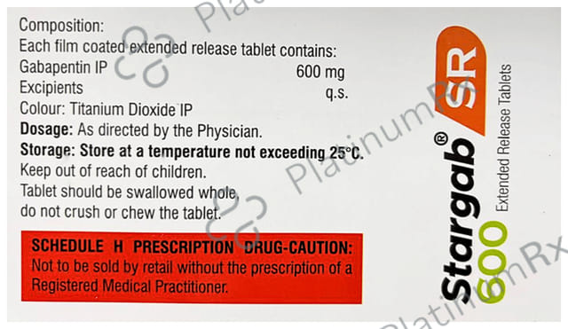 Stargab 600mg Tablet SR 15s